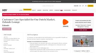 
                            10. Customer Care Specialist for Our Dutch/ Flemish Market, Zalando ...