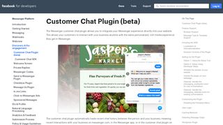 
                            3. Customer Chat Plugin (beta) - Messenger Platform - Facebook for ...