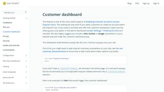 
                            2. Customer dashboard - Snipcart | Documentation