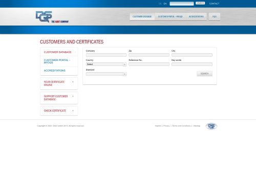 
                            8. Customer Database - MyDQS Customer Portal