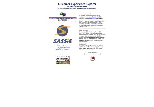 
                            5. Customer Experience Experts - Shopper Sign Up