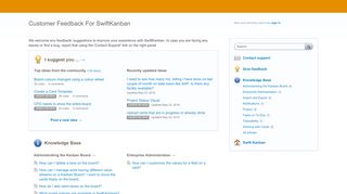 
                            7. Customer Feedback For SwiftKanban