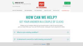 
                            4. Customer Help | Argos Pet Insurance