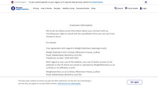 
                            6. Customer Information - Cancel Your Subscription | Weight Watchers ...