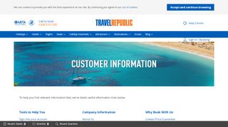 
                            5. Customer Information - Travel Republic