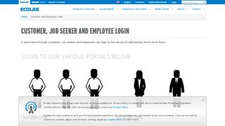 
                            8. Customer, Job Seeker and Employee Login | Ecolab