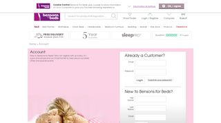 
                            13. Customer Login | Bensons for Beds