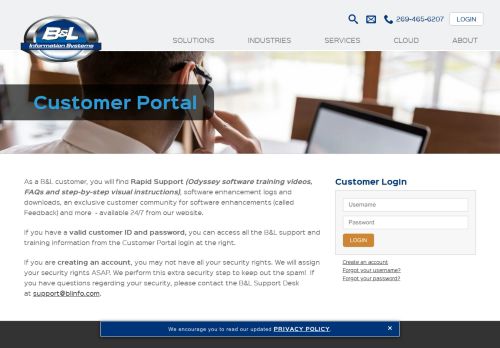 
                            4. Customer Login | B&L Information Systems, Inc. | Enterprise Resource ...