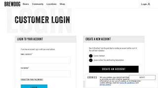 
                            12. Customer Login - BrewDog