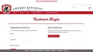 
                            8. Customer Login - Cherry Republic