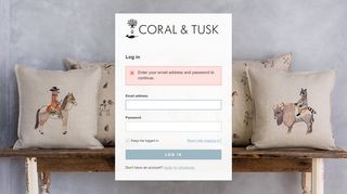 
                            7. Customer Login - Coral and Tusk