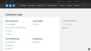 
                            2. Customer Login | DAT Power | TruckersEdge | Express | RateView - DAT