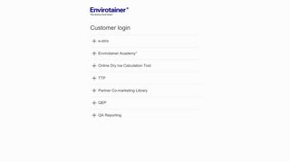 
                            8. Customer login - Envirotainer