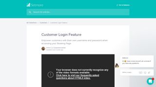 
                            12. Customer Login Feature | Support - Setmore: Free Online Appointment ...