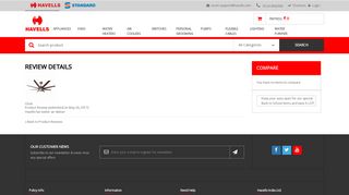 
                            2. Customer Login - Havells online shopping store