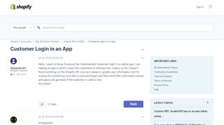 
                            9. Customer Login in an App - Shopify Community