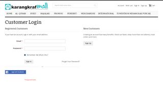 
                            11. Customer Login - Karangkraf Mall