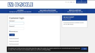 
                            7. Customer login - L.B.Bohle
