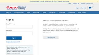 
                            8. Customer Login, My Account | Costco Business Printing