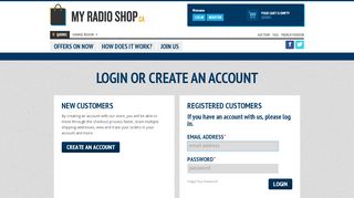 
                            10. Customer Login | MY RADIO SHOP.CA