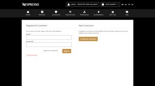 
                            1. Customer Login | Nespresso South Africa