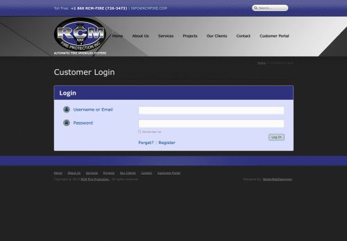 
                            6. Customer Login « RCM Fire