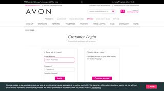 
                            9. Customer Login / Registration - AVON UK