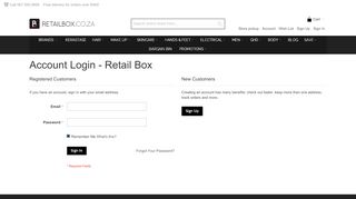 
                            3. Customer Login - Retailbox