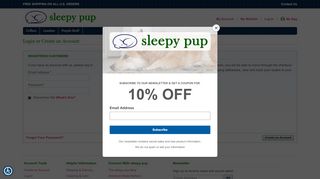 
                            11. Customer Login | sleepy pup