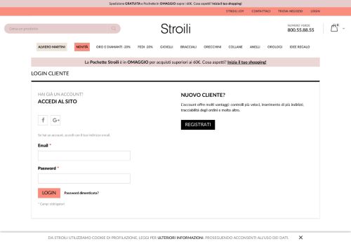 
                            2. Customer Login - Stroili