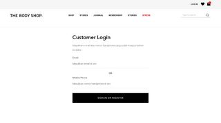 
                            4. Customer Login - The Body Shop