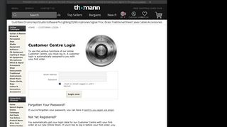 
                            2. Customer Login – Thomann UK