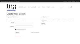 
                            4. Customer Login - TNG Worldwide