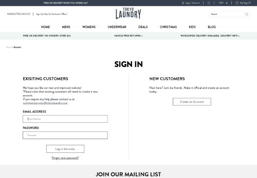 
                            5. Customer Login | Tokyo Laundry