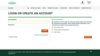 
                            3. Customer Login - Vorwerk Kobold