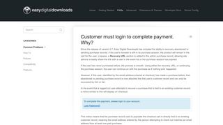 
                            11. Customer must login to complete payment. Why? - Easy Digital ...