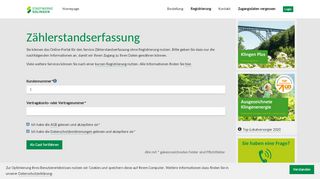 
                            6. Customer Online Service - <p>Zählerstandserfassung</p>