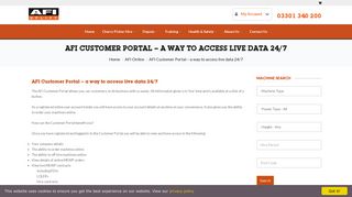 
                            6. Customer Portal - AFI Uplift