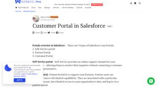 
                            8. Customer Portal in Salesforce - Webkul Software