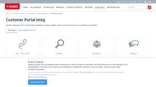 
                            1. Customer Portal inlog - Exact Software