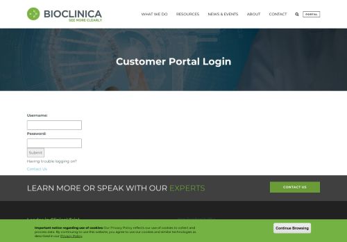
                            6. Customer Portal Login | Bioclinica