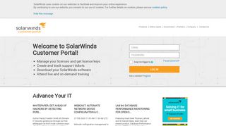 
                            6. Customer Portal Login | SolarWinds
