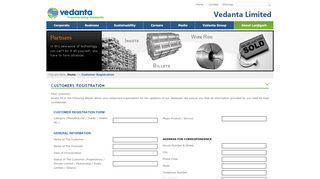 
                            6. Customer Registration - Vedanta Aluminium