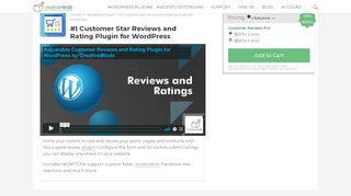 
                            9. Customer Reviews and Rating Plugin for WordPress by CreativeMinds