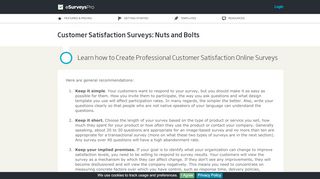 
                            6. Customer Satisfaction Surveys: Nuts and Bolts. Online Surveys.