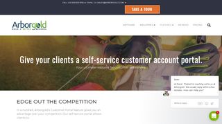 
                            2. Customer self-service portal; a unique Arborgold feature