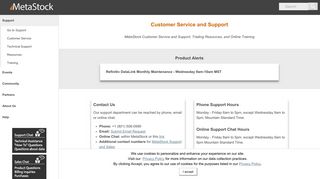 
                            3. Customer Service and Support - MetaStock