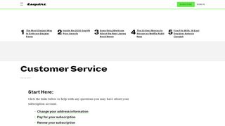 
                            1. Customer Service - Esquire