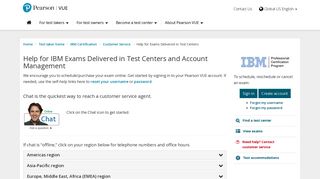 
                            9. Customer Service :: Help for IBM Exams Delivered in ... - Pearson VUE
