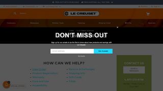 
                            3. Customer Service | Le Creuset® Official Site